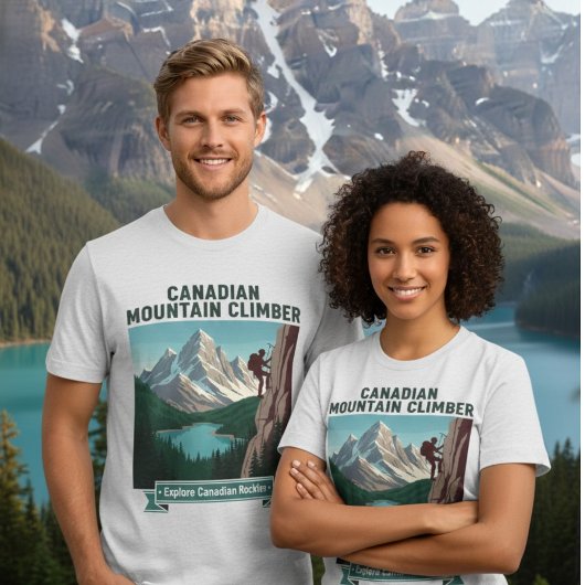 T-shirt En Tri-matière Canadian Rockies Climber Explore Mountain Adventur