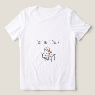 T-shirt En Tri-matière Canard à café endormi Humeur du matin Drôle Femmes