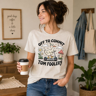 T-shirt En Tri-matière Canard Mignon Partir Pour Faire Des Bêtises