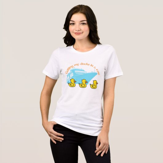 T-shirt En Tri-matière Canards en rangée (Recto plein)