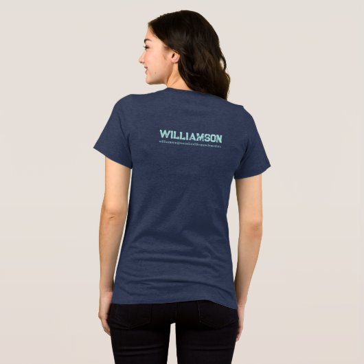 T-shirt En Tri-matière Canoë-kayak sur mesure Lieu Nom (Verso intégral)