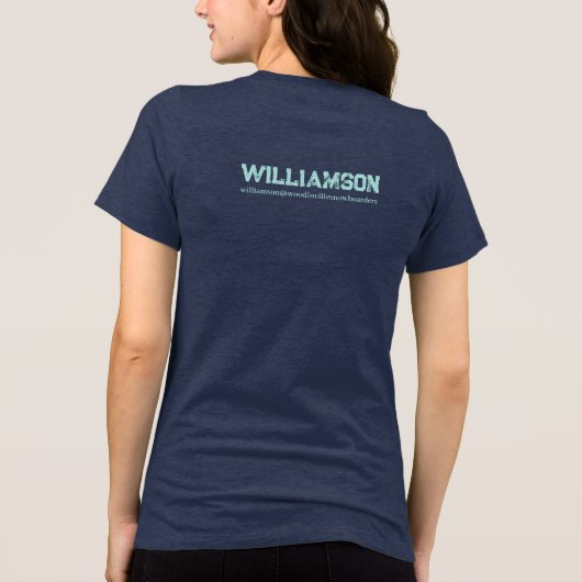 T-shirt En Tri-matière Canoë-kayak sur mesure Lieu Nom (Verso)