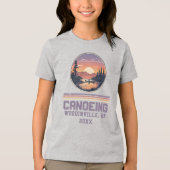 T-shirt En Tri-matière Canoë-kayak sur mesure Lieu Nom (Recto)