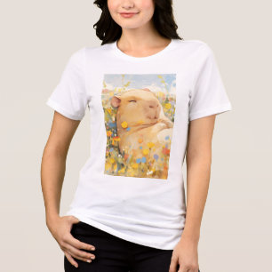 T-shirt En Tri-matière Capybara se repose dans des pâturages pacifiques