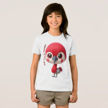 Caractère adorable d'oiseaux rouges