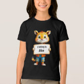 T-shirt En Tri-matière Caractère de chat personnalisable (Recto)