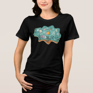 T-shirt En Tri-matière Caricature sous-marine Ocean Life