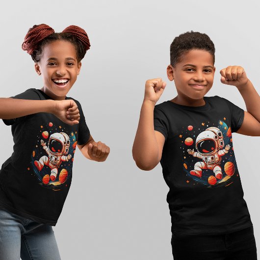 T-shirt En Tri-matière Caricature spatiale astronaute