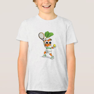 T-shirt En Tri-matière Carotte de tennis mignonne – Légume de sport drôle