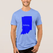 T-shirt En Tri-matière Carte de l'état de l'Indiana Belong (Recto)