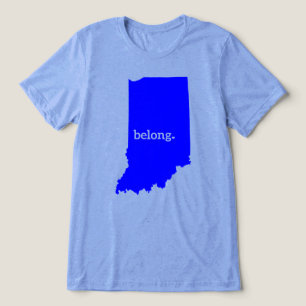 T-shirt En Tri-matière Carte de l'état de l'Indiana Belong