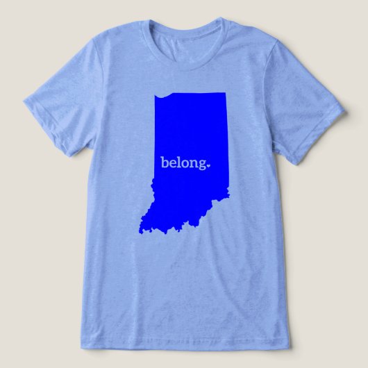 T-shirt En Tri-matière Carte de l'état de l'Indiana Belong (Design Recto)