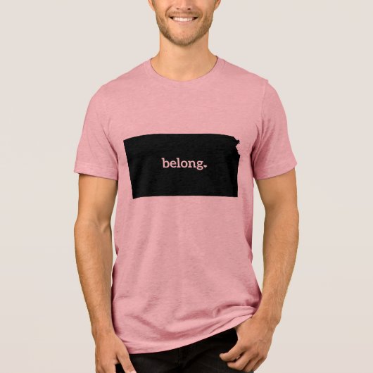 T-shirt En Tri-matière Carte de l'État du Kansas Belong (Recto)
