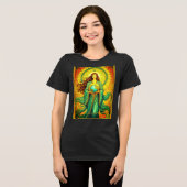 T-shirt En Tri-matière Carte Tarot Art Nouveau Le Monde (Recto plein)
