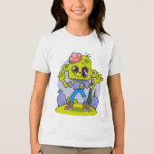 T-shirt En Tri-matière Cartoon Zombie Cute - Halloween des garçons amusan (Recto)