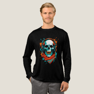 T-shirt En Tri-matière Casque DJ Skull - Street Art Vibe Music Tee