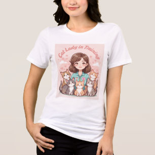 T-shirt En Tri-matière Cat Lady in Training – Kawaii Hoodie