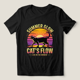T-shirt En Tri-matière Cat Lover Women Summer Glow Retro