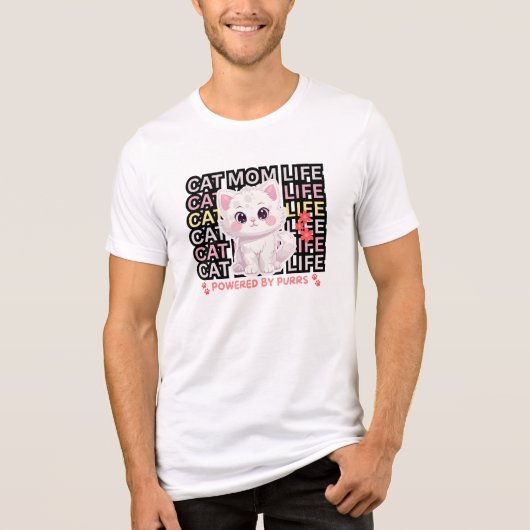 T-shirt En Tri-matière Cat Mom Life funny (Recto)