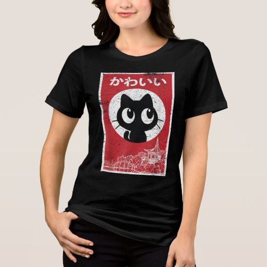 T-shirt En Tri-matière Cat Ramen Japonais drôle Graphisme Kawaii Anime Ca (Recto)