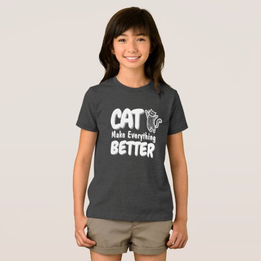 T-shirt En Tri-matière Cat Rend Tout Mieux - Personnaliser (Recto plein)