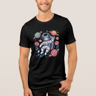 T-shirt En Tri-matière Catstronaut cosmique dans Neon Space Vaporwave