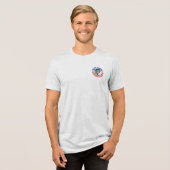 T-shirt En Tri-matière Cavalier Bleu (Recto plein)