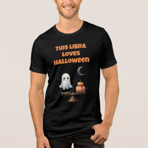 T-shirt En Tri-matière Ce Balance Aime Halloween Mignon Fantôme & Citroui