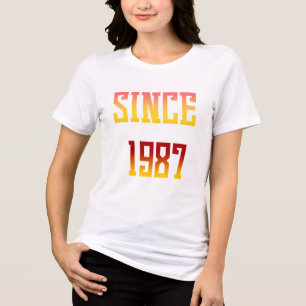 T-shirt En Tri-matière Célébration de la typographie rétro de l'année dep
