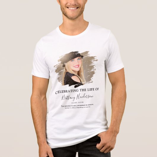 T-shirt En Tri-matière Célébrer La Vie De | Mémorial photo (Recto)