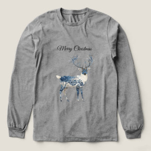 T-shirt En Tri-matière Cerf Chic Bleu Blanc