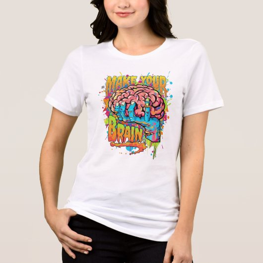 T-shirt En Tri-matière Cerveau artistique unique (Recto)