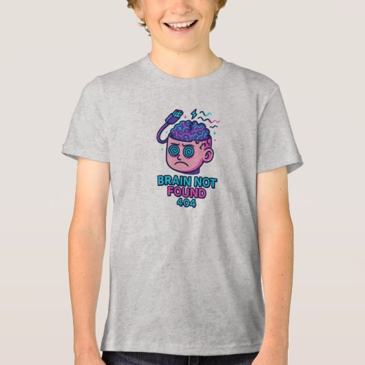 T-shirt En Tri-matière Cerveau introuvable - Tête d'erreur WiFi (Recto)