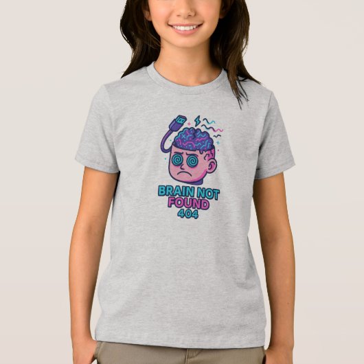 T-shirt En Tri-matière Cerveau introuvable - Tête d'erreur WiFi (Recto)