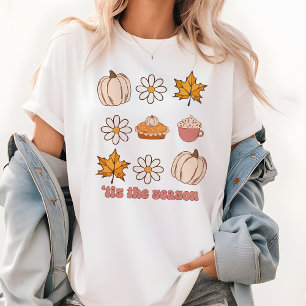 T-shirt En Tri-matière C'Est La Saison Feuilles D'Automne, Pie & Citrouil