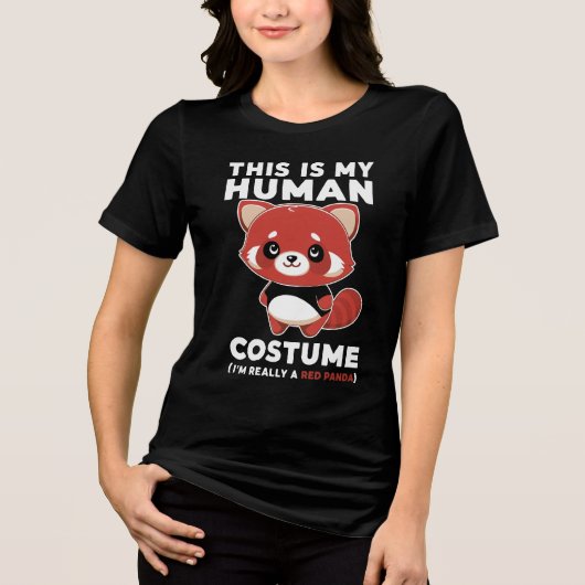 T-shirt En Tri-matière C'est mon costume humain Je suis vraiment un panda (Recto)