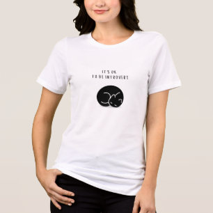 T-shirt En Tri-matière C'est Okay D'être une Femme au Chat Introverti Per