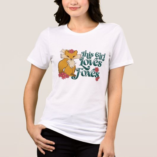 T-shirt En Tri-matière Cette fille adore les renards (Recto)