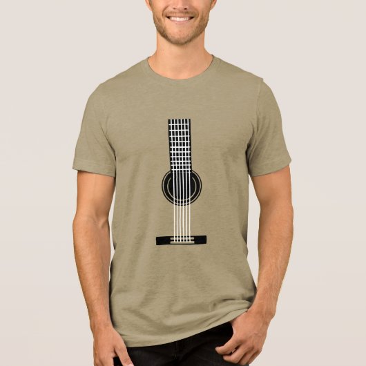 T-SHIRT  EN TRI-MATIÈRE CHAÎNES GUITAR (Recto)