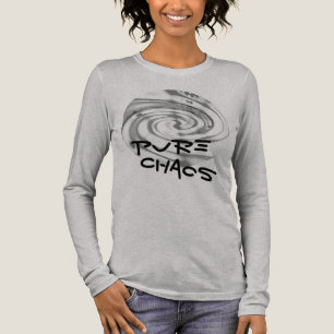 T-shirt En Tri-matière "Chaos Pur" Black Grey Swirl Message humoristique