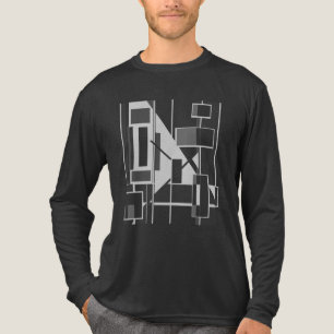 T-shirt En Tri-matière Charbon gris Géométrique MCM d'inspiration Abstrai