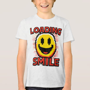 T-shirt En Tri-matière Chargement de Smile – Visage Sourire Rétro en Pixe