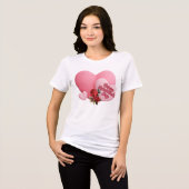 T-shirt En Tri-matière Charmant T-shirt Saint Valentin pour couple (Recto plein)
