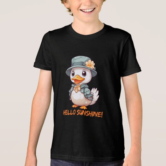 T-shirt En Tri-matière Charming Duck with Flower Hat (Recto)