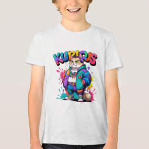 T-shirt En Tri-matière Chat à mangas kurde