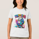 T-shirt En Tri-matière Chat à mangas kurde (Recto)