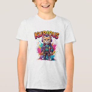 T-shirt En Tri-matière Chat à mangas kurde