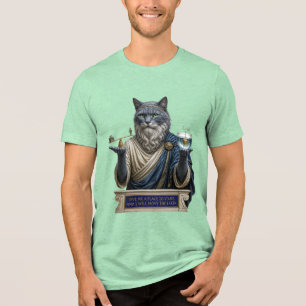 T-shirt En Tri-matière Chat Archimède Bleu Russe