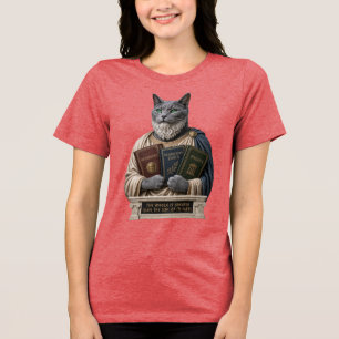 T-shirt En Tri-matière Chat Aristote Bleu Russe