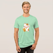 T-shirt En Tri-matière Chat chanceux japonais, Maneki Neko (Recto plein)